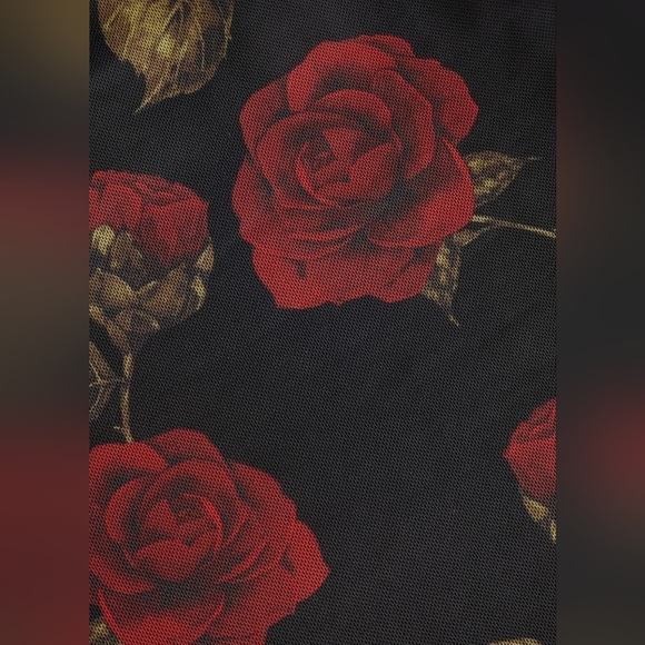 Cider Black Rose Floral Midi Dress Size Large New Release 2026 Just Arrived - Picture 4 of 4